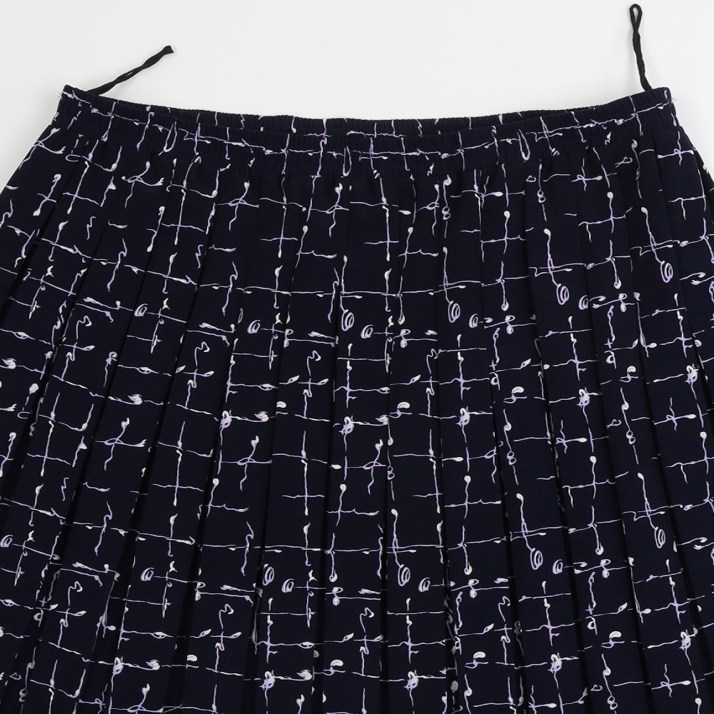 Classics Womens Blue Geometric  A-Line Skirt Size 20