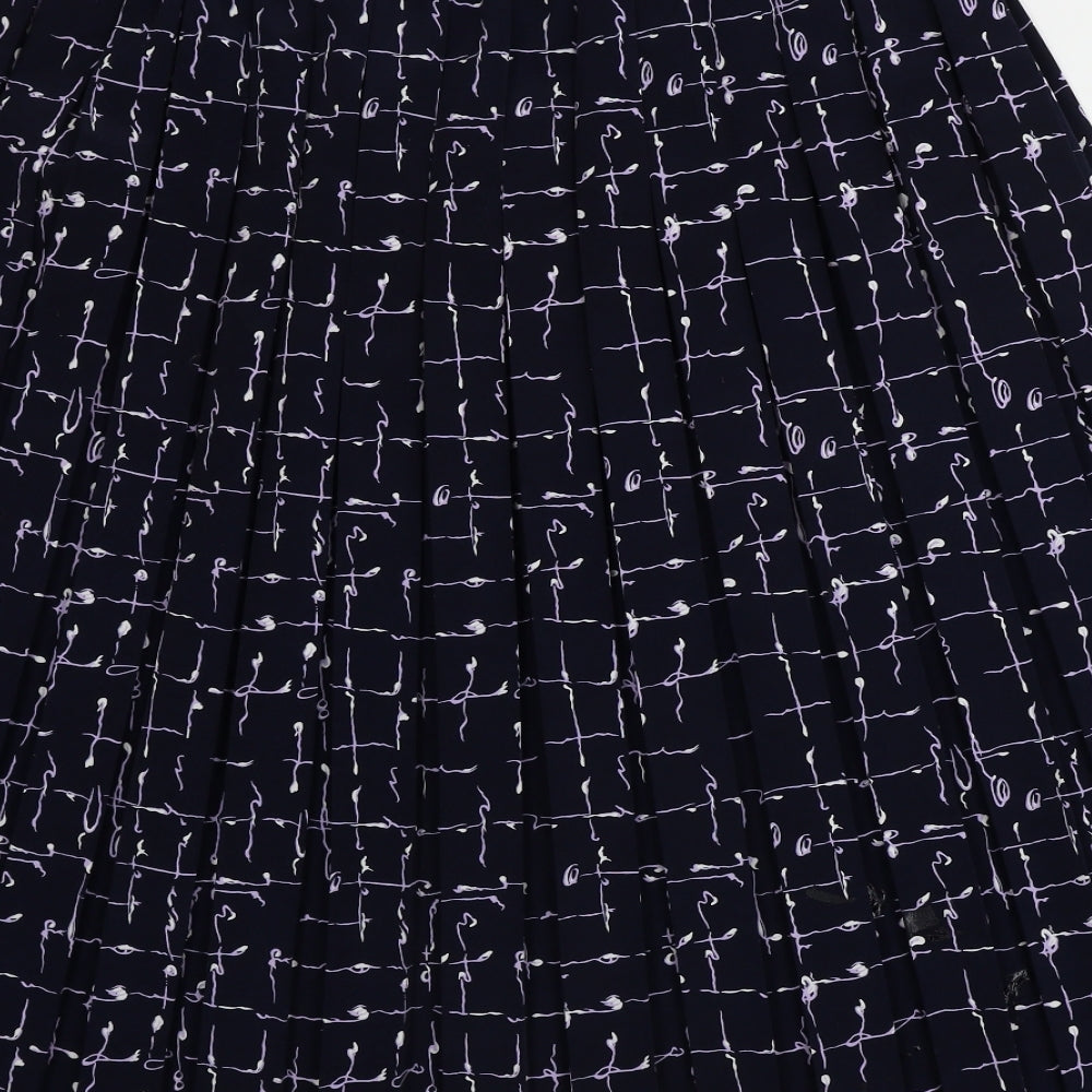 Classics Womens Blue Geometric  A-Line Skirt Size 20