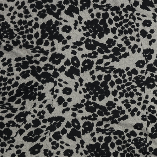 Nutmeg  Womens Grey Animal Print  A-Line Skirt Size 18