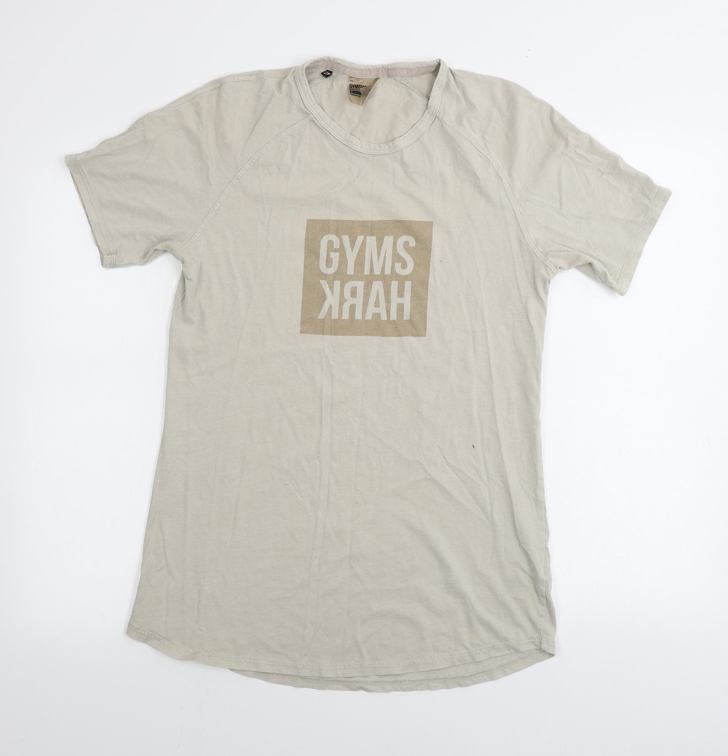 Gymshark  Mens Beige    T-Shirt Size S