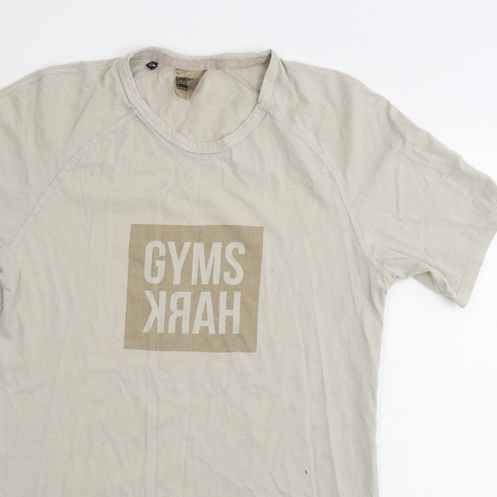Gymshark  Mens Beige    T-Shirt Size S