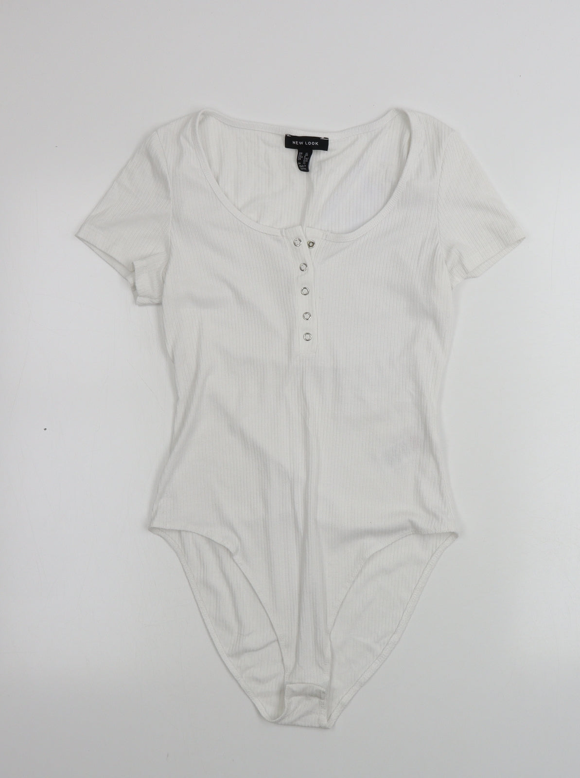 New Look  Womens White   Bodysuit One-Piece Size 12