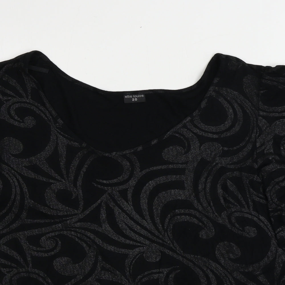 ELLIE LOUISE  Womens Black   Basic Blouse Size 20
