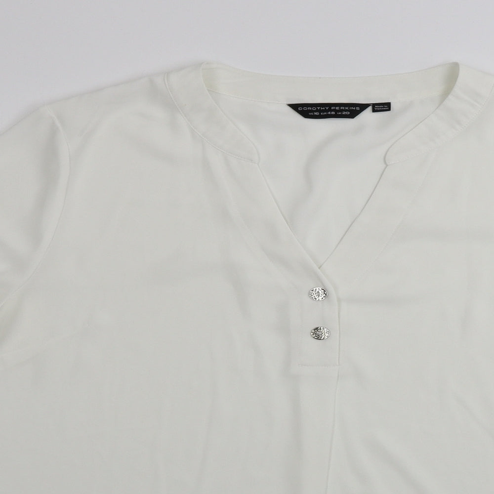 Dorothy Perkins  Womens White   Basic Blouse Size 18