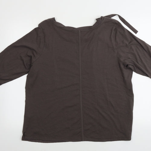Marks and Spencer  Womens Brown Paisley  Basic T-Shirt Size 20