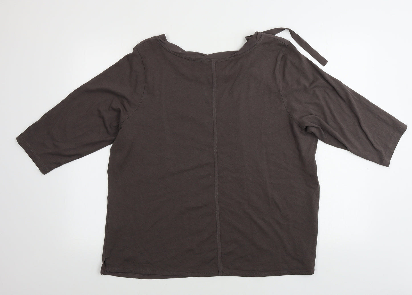 Marks and Spencer  Womens Brown Paisley  Basic T-Shirt Size 20