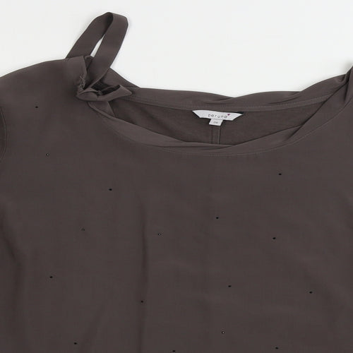 Marks and Spencer  Womens Brown Paisley  Basic T-Shirt Size 20
