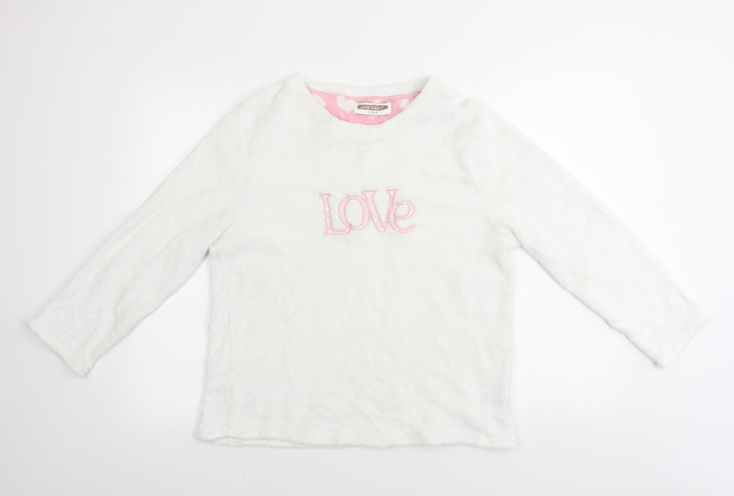 Love Sleep   Womens White   Pullover Jumper Size L