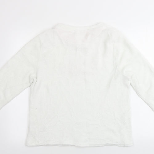 Love Sleep   Womens White   Pullover Jumper Size L