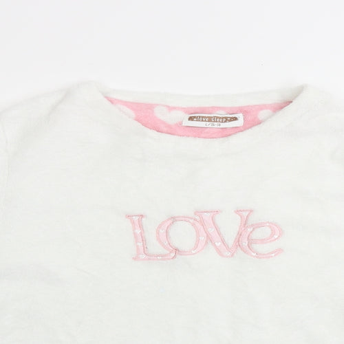 Love Sleep   Womens White   Pullover Jumper Size L