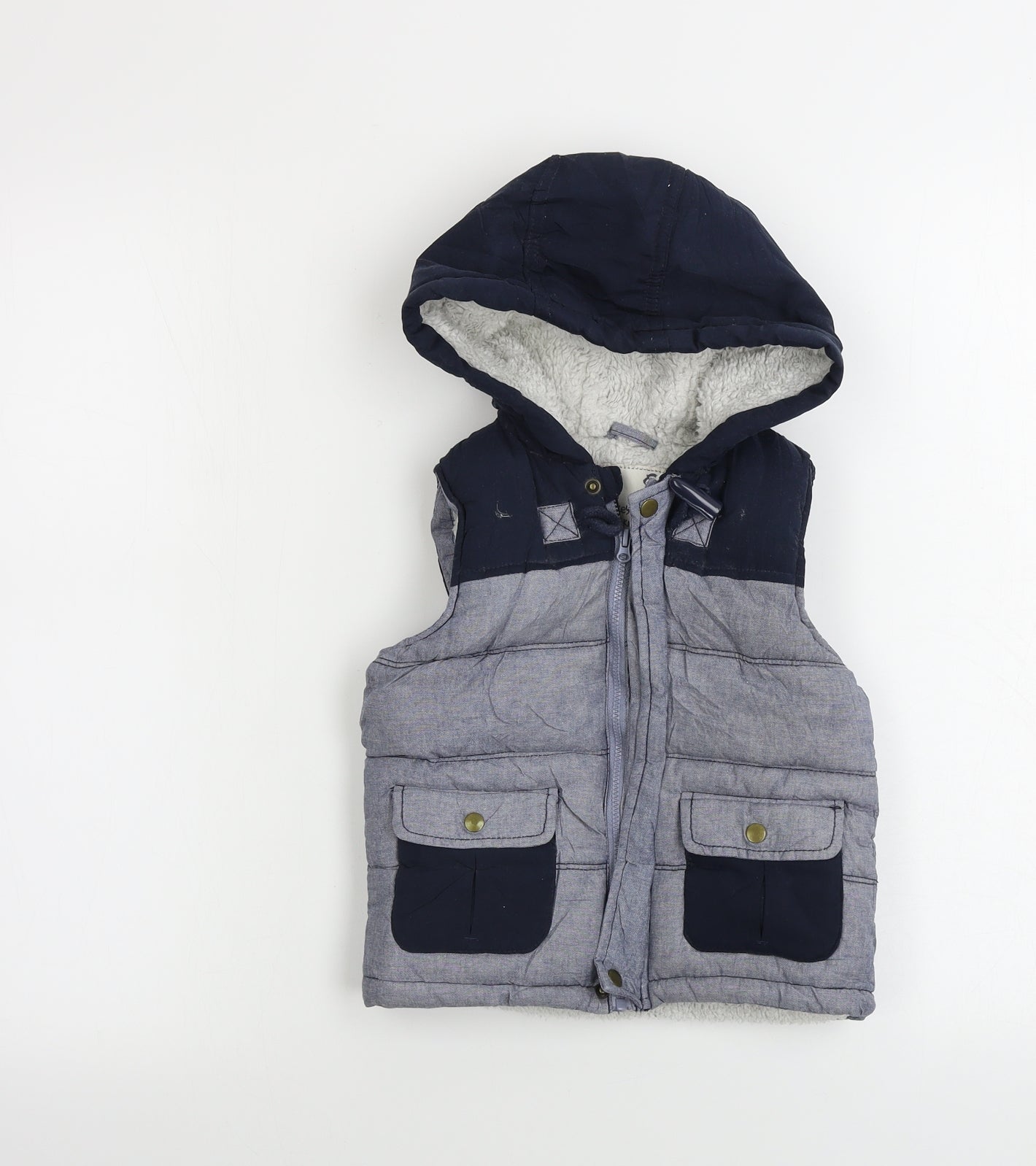 Matalan  Boys Blue   Gilet Coat Size 2-3 Years