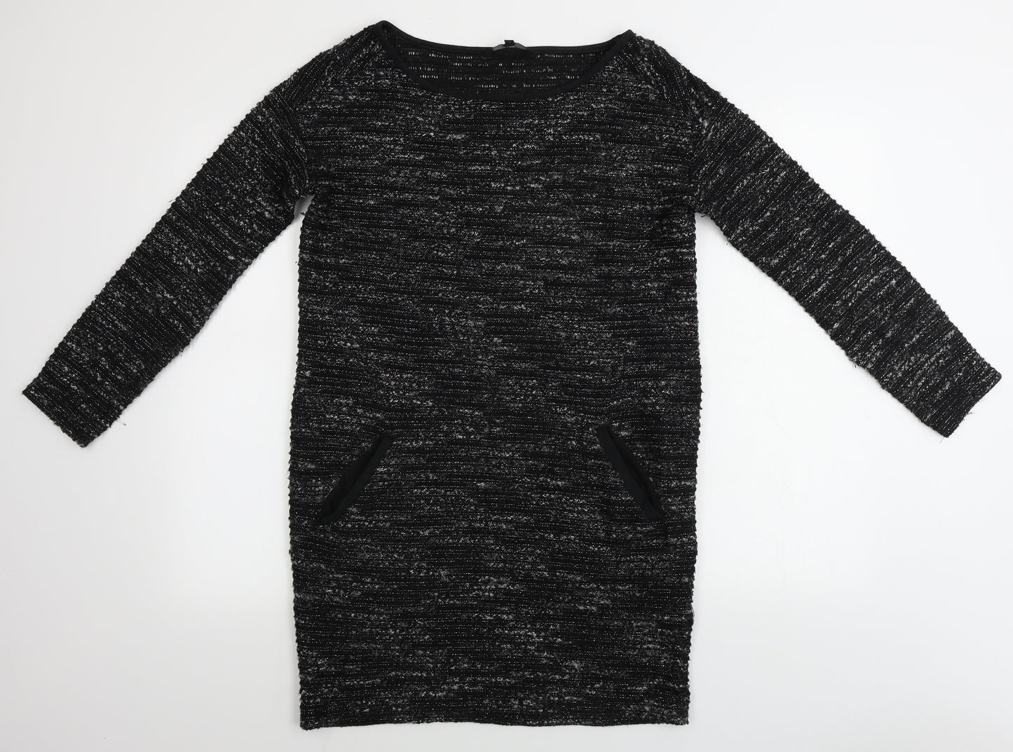 NEXT  Womens Black Striped  Bodycon  Size 10