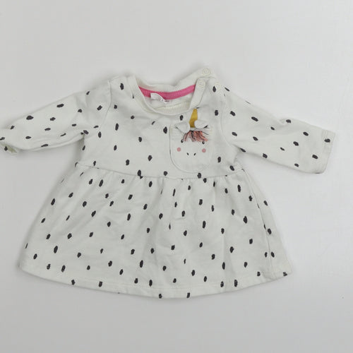 fred&flo  Girls White   Pullover Jumper One Size