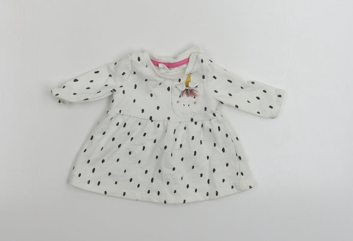 fred&flo Girls White Pullover Jumper One Size