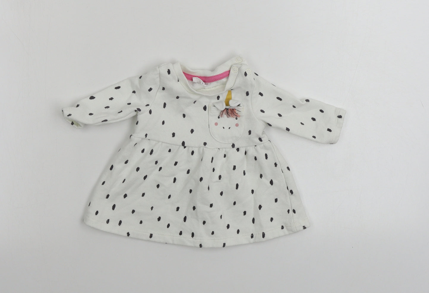 fred&flo  Girls White   Pullover Jumper One Size