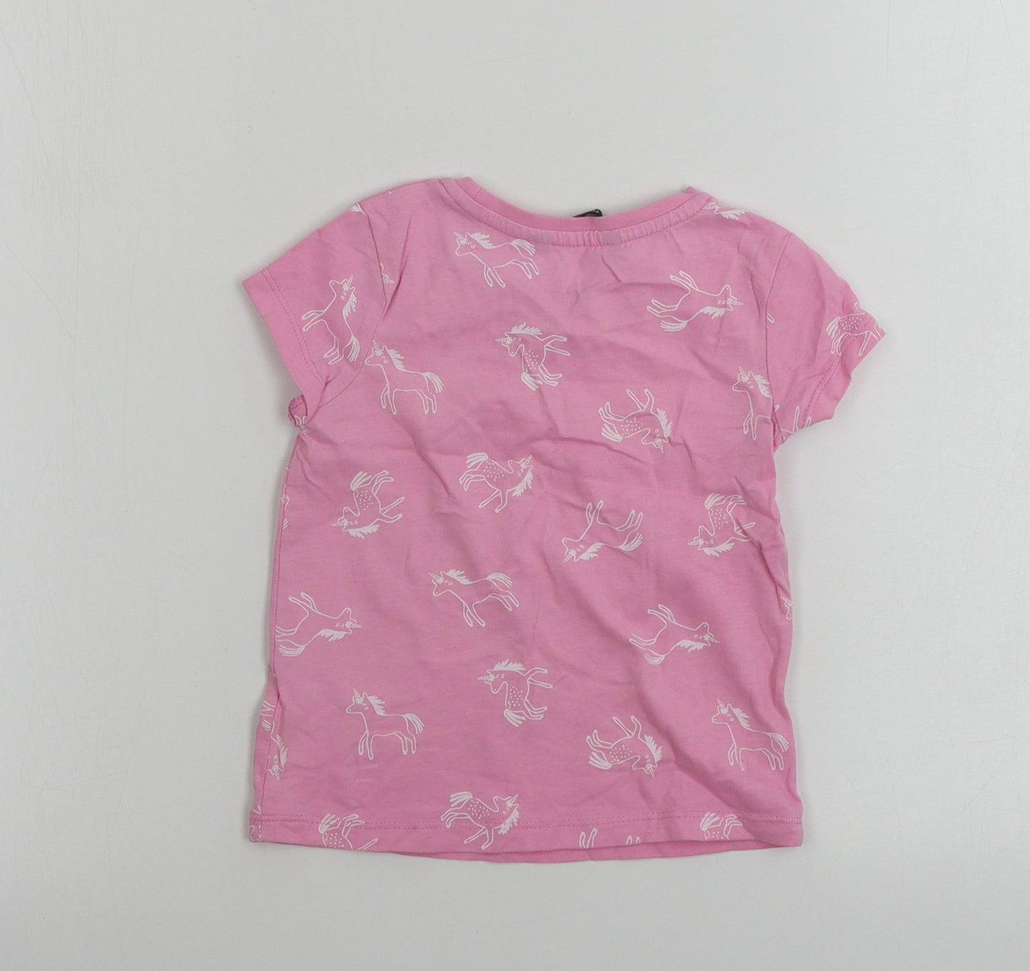 George  Girls Pink   Basic T-Shirt Size 2-3 Years
