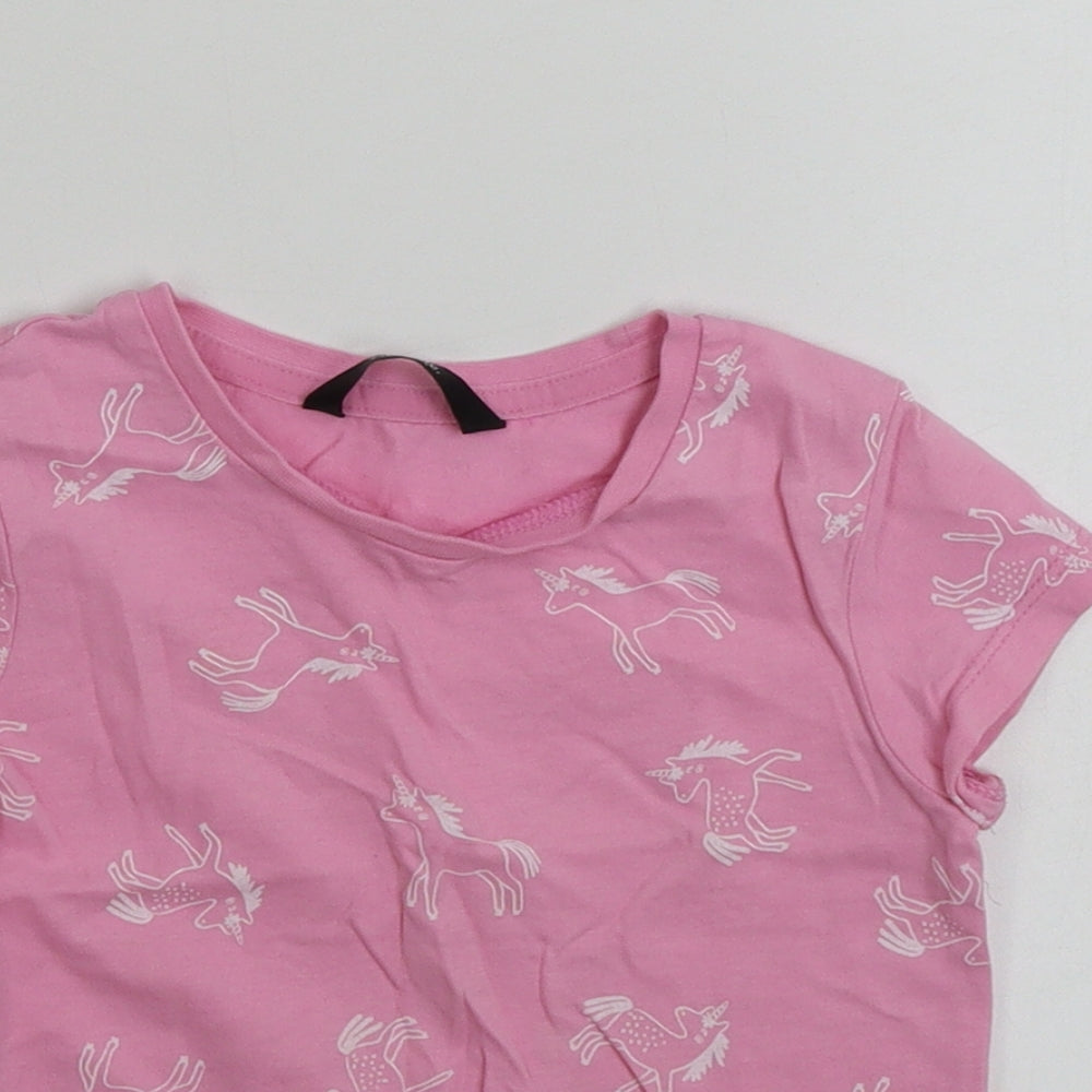 George  Girls Pink   Basic T-Shirt Size 2-3 Years