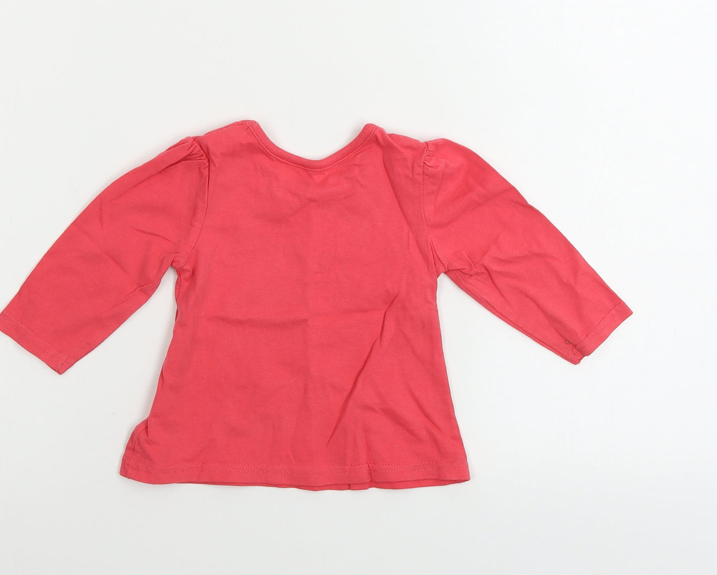 George  Girls Red   Basic T-Shirt Size 6-9 Months