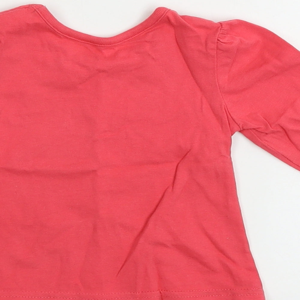 George  Girls Red   Basic T-Shirt Size 6-9 Months