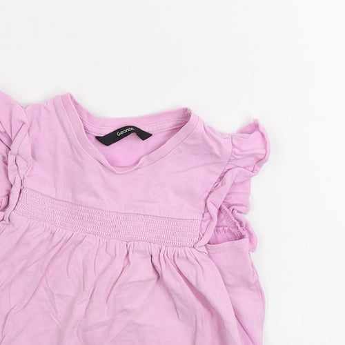 George  Girls Pink   Basic T-Shirt Size 2-3 Years