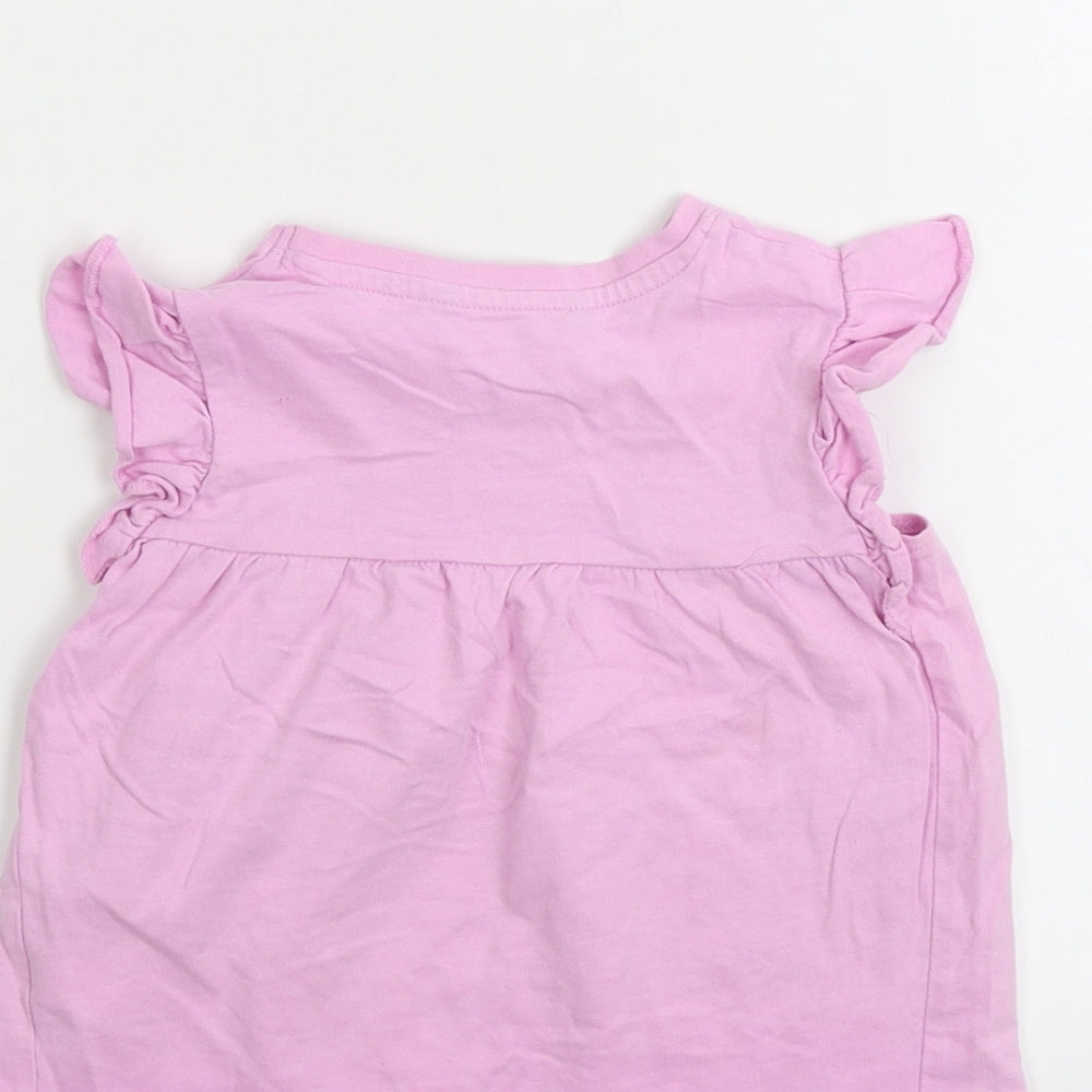 George  Girls Pink   Basic T-Shirt Size 2-3 Years