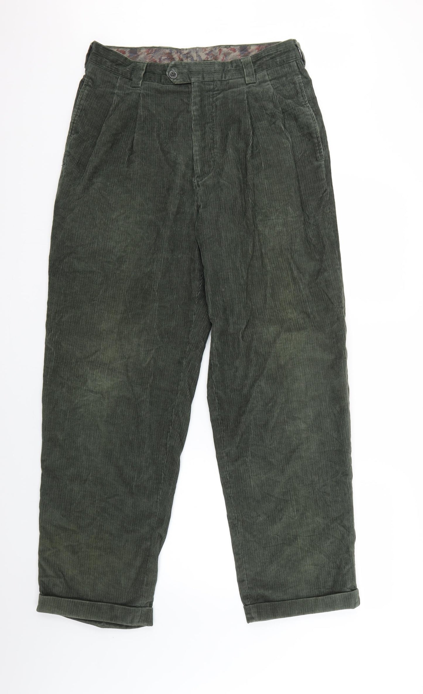 angelo litico Mens Green   Chino Trousers Size 34 L28 in