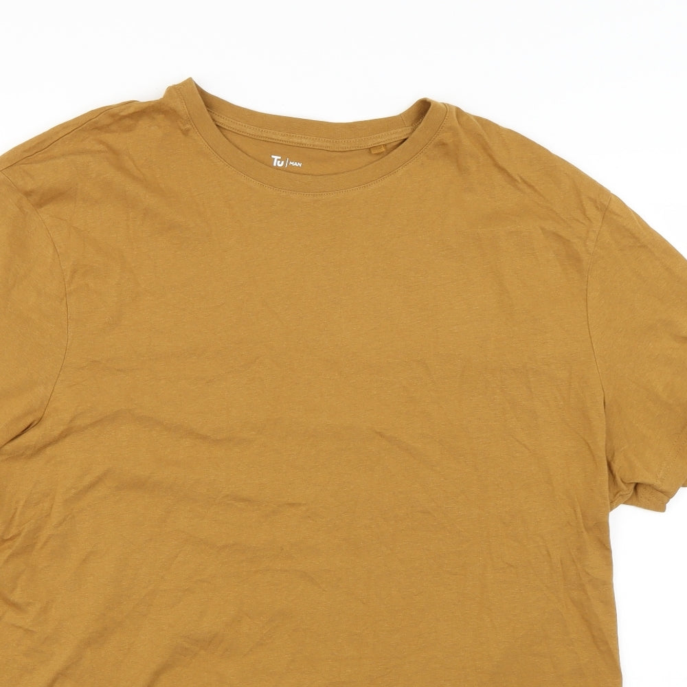 TU Mens Brown    T-Shirt Size XL