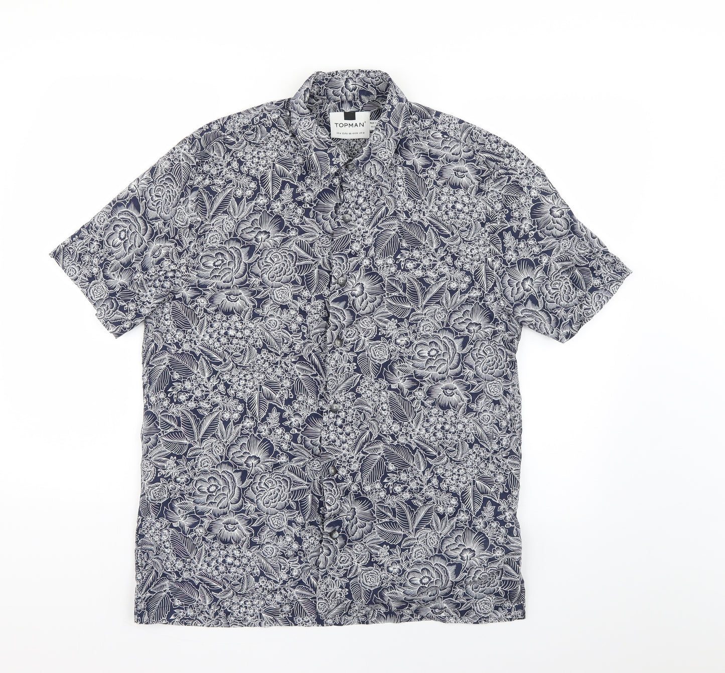 Topman Mens Multicoloured Floral   Button-Up Size M