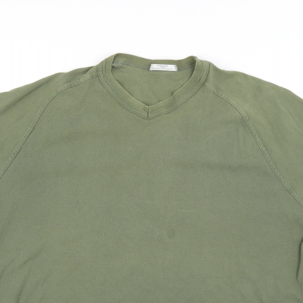 Marks and Spencer Mens Green    T-Shirt Size XL