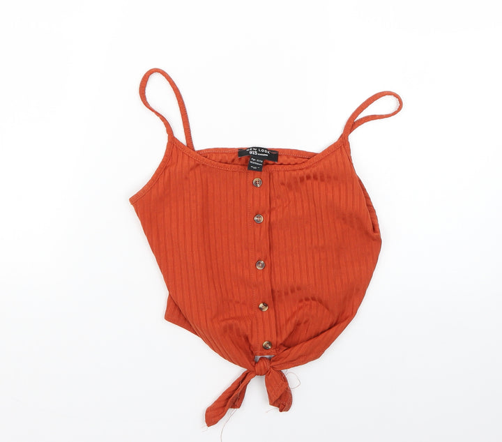 New Look Girls Orange Basic T-Shirt Size 12-13 Years