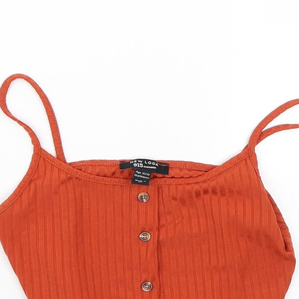 New Look Girls Orange   Basic T-Shirt Size 12-13 Years