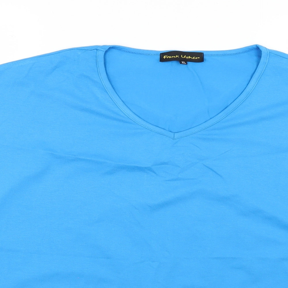 Frank Usher Mens Blue    T-Shirt Size XL