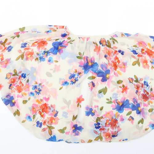 Atmosphere Womens White Floral  Basic Blouse Size 10