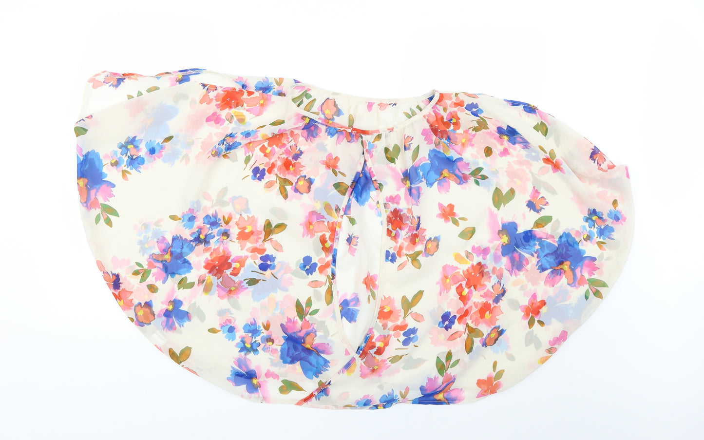 Atmosphere Womens White Floral  Basic Blouse Size 10