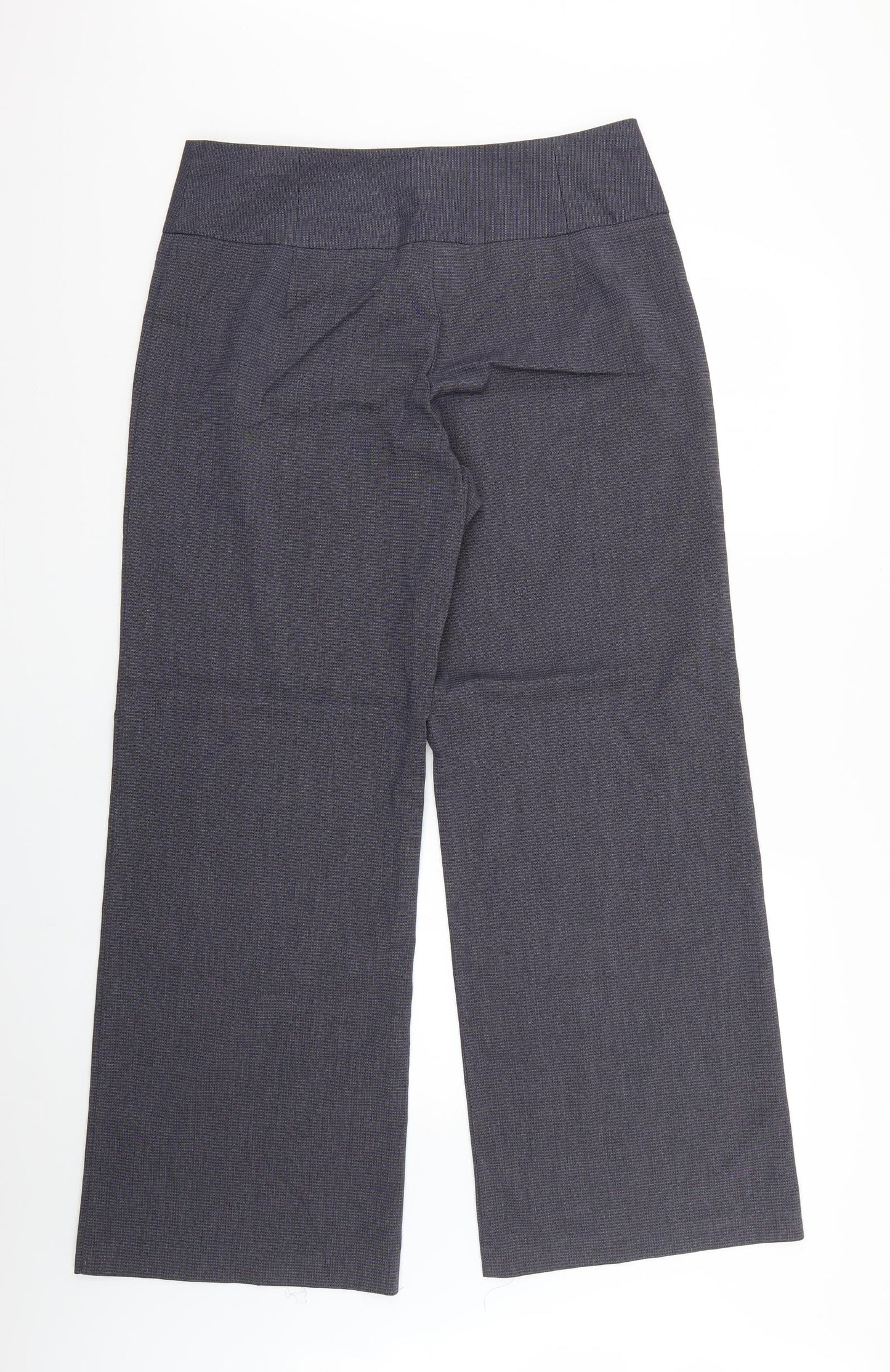 NEXT Womens Grey Check  Trousers  Size 14 L30 in