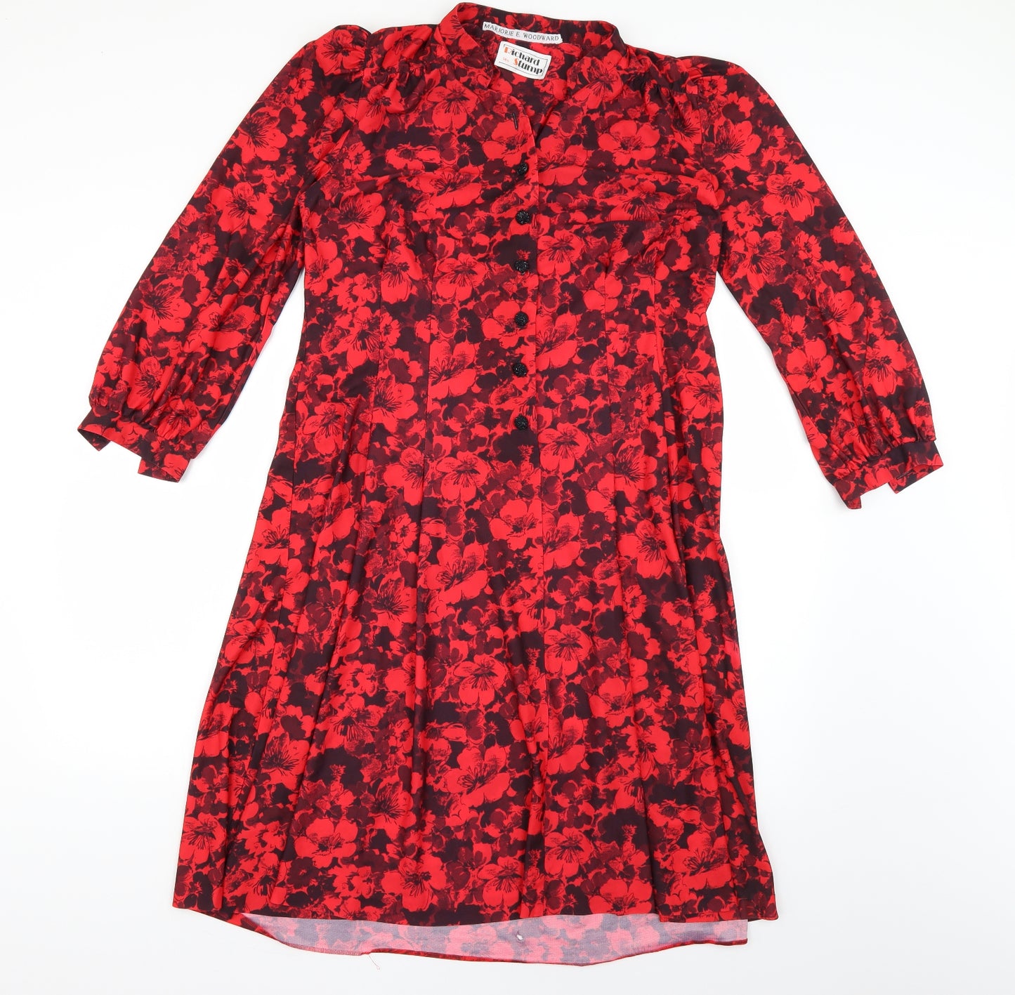 richard stump Womens Red Floral  Fit & Flare  Size 14