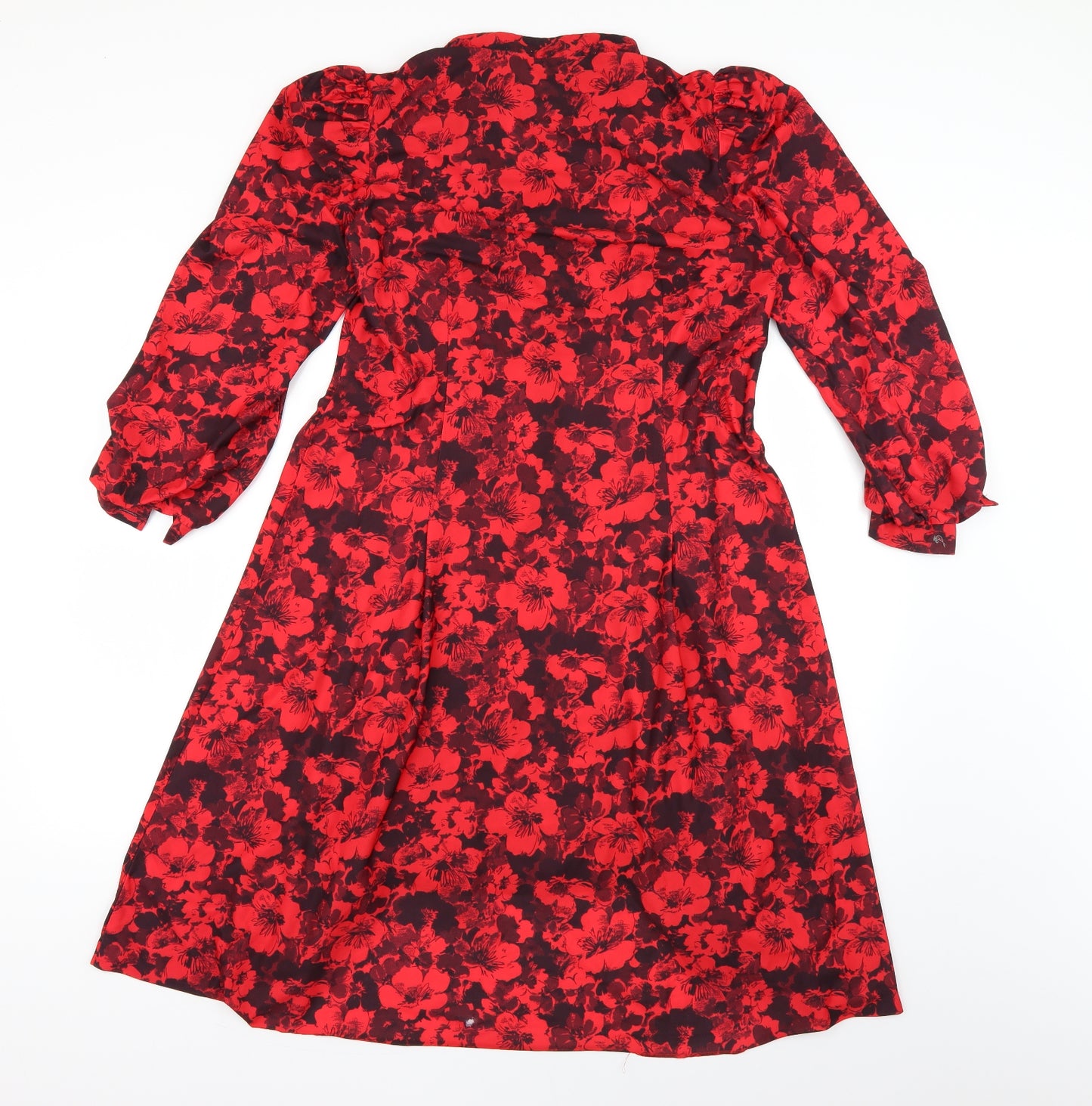richard stump Womens Red Floral  Fit & Flare  Size 14