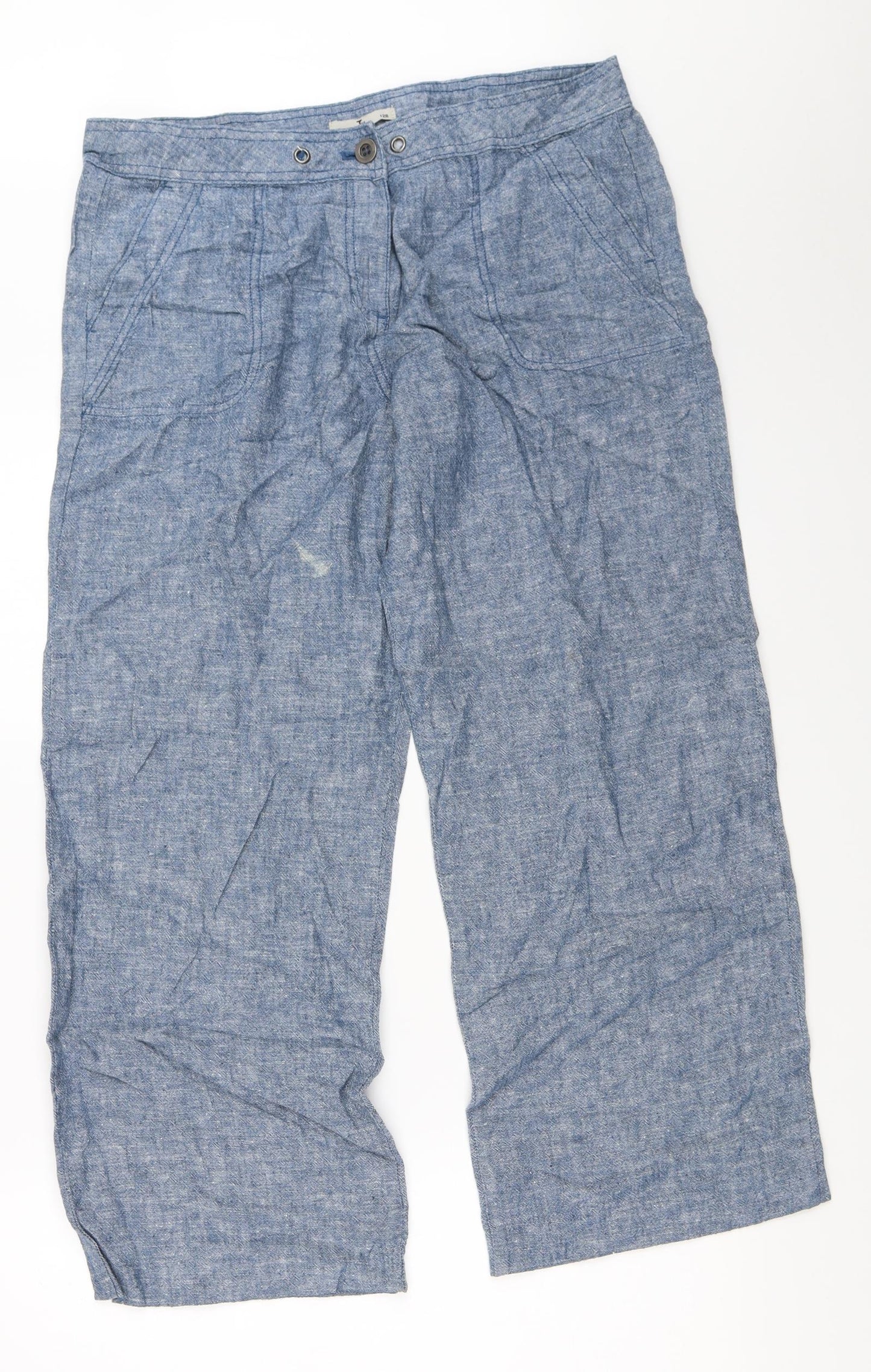 TU Womens Blue   Trousers  Size 12 L26 in