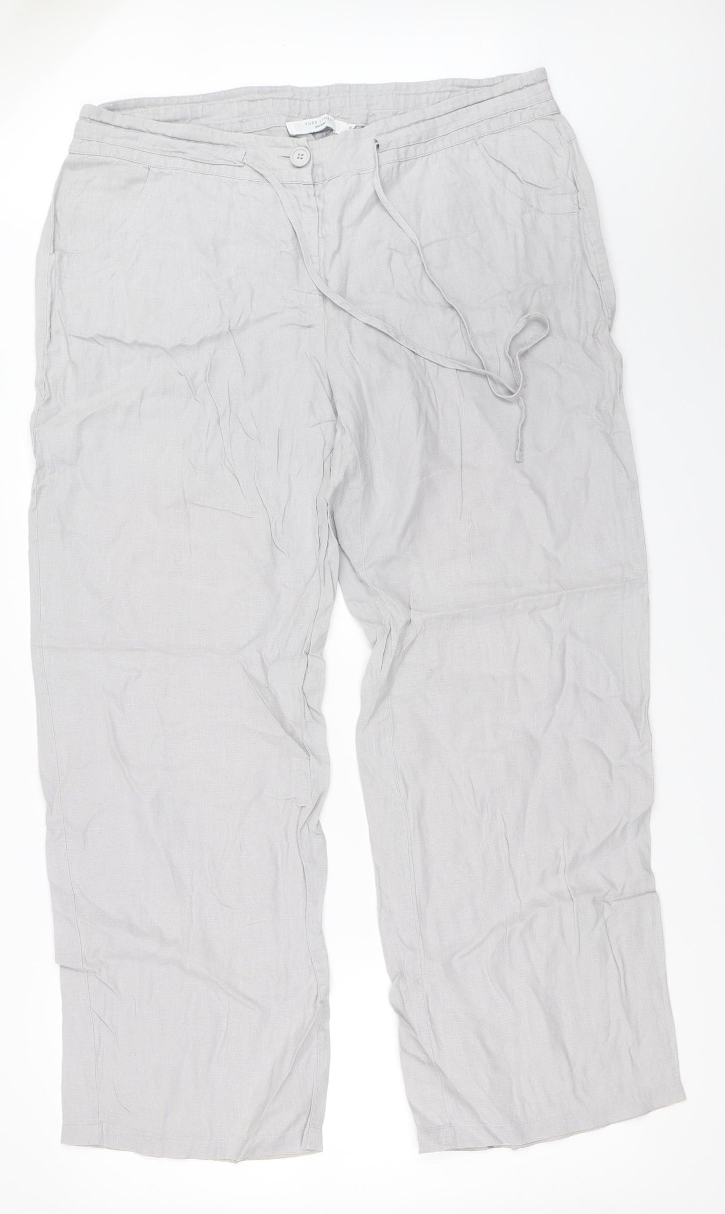 John Lewis Womens Grey   Trousers  Size 12 L30 in