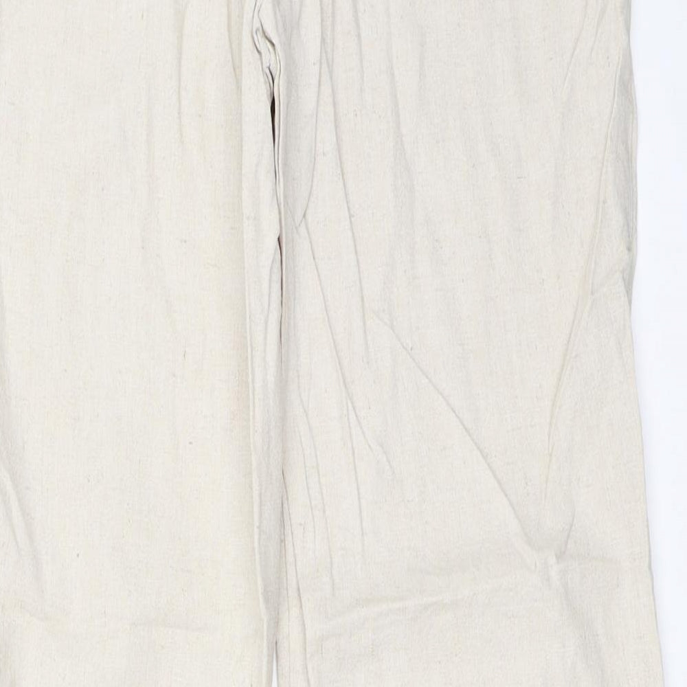 EWM Womens Beige   Trousers  Size 10 L28.5 in