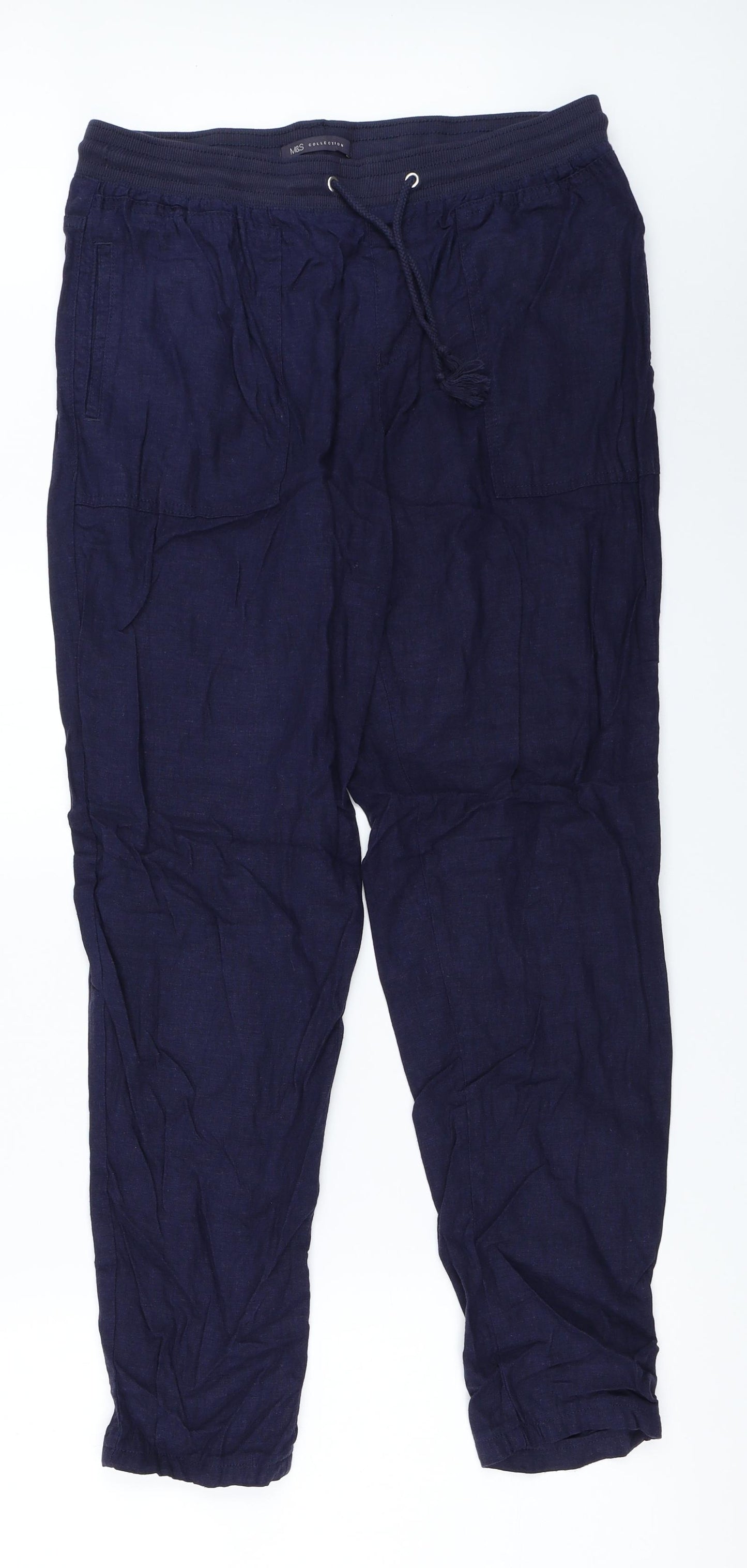 Marks and Spencer Womens Blue   Trousers  Size 12 L30.5 in