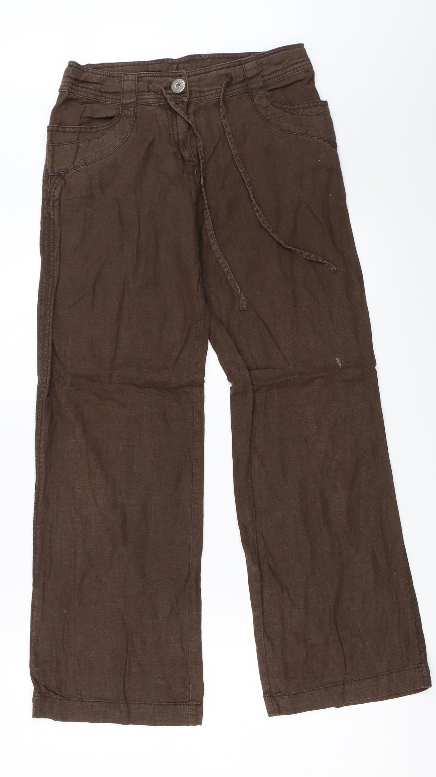 NEXT Womens Brown   Trousers  Size 6 L27.5 in