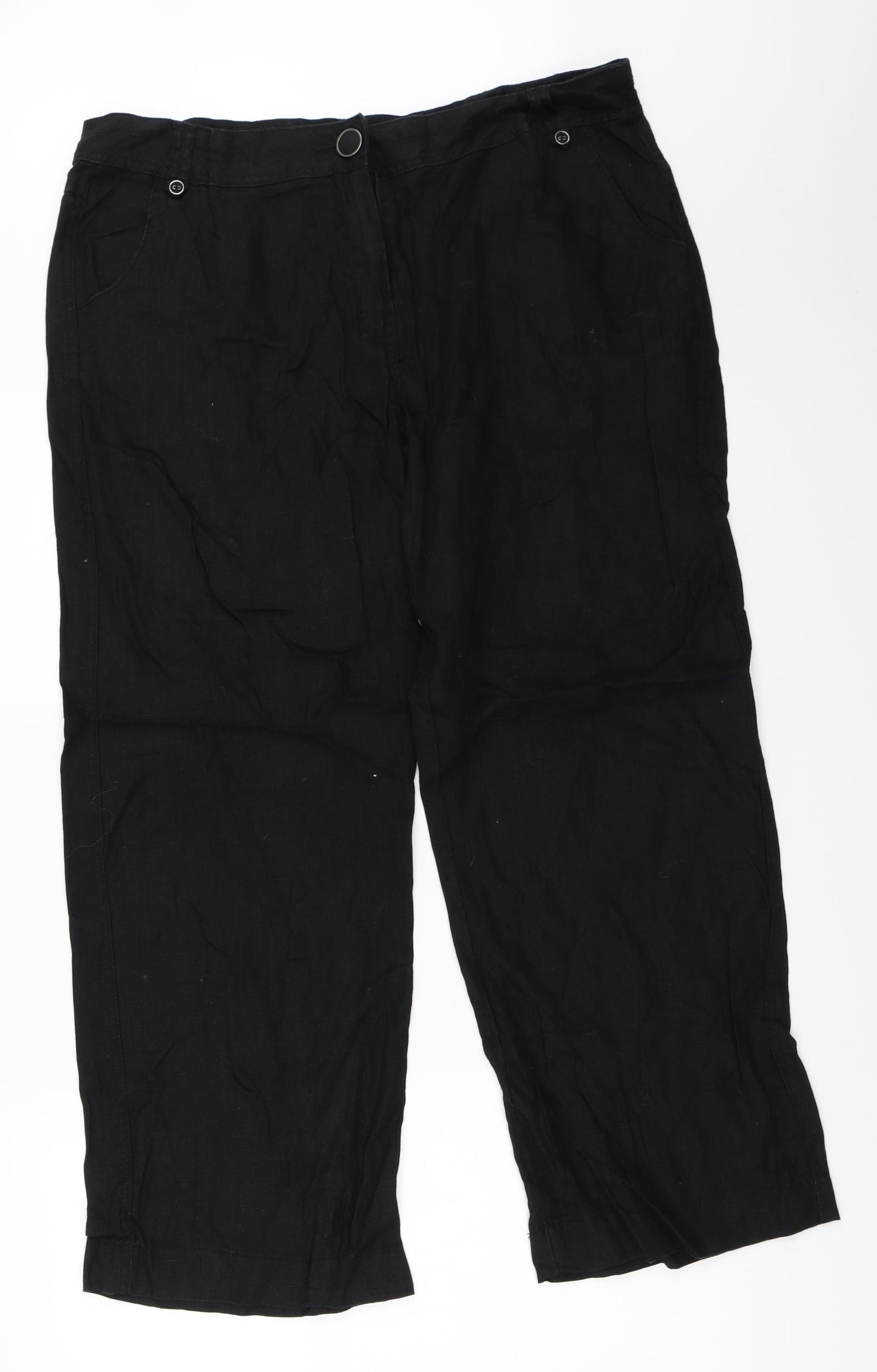 George Womens Black   Trousers  Size 16 L28.5 in