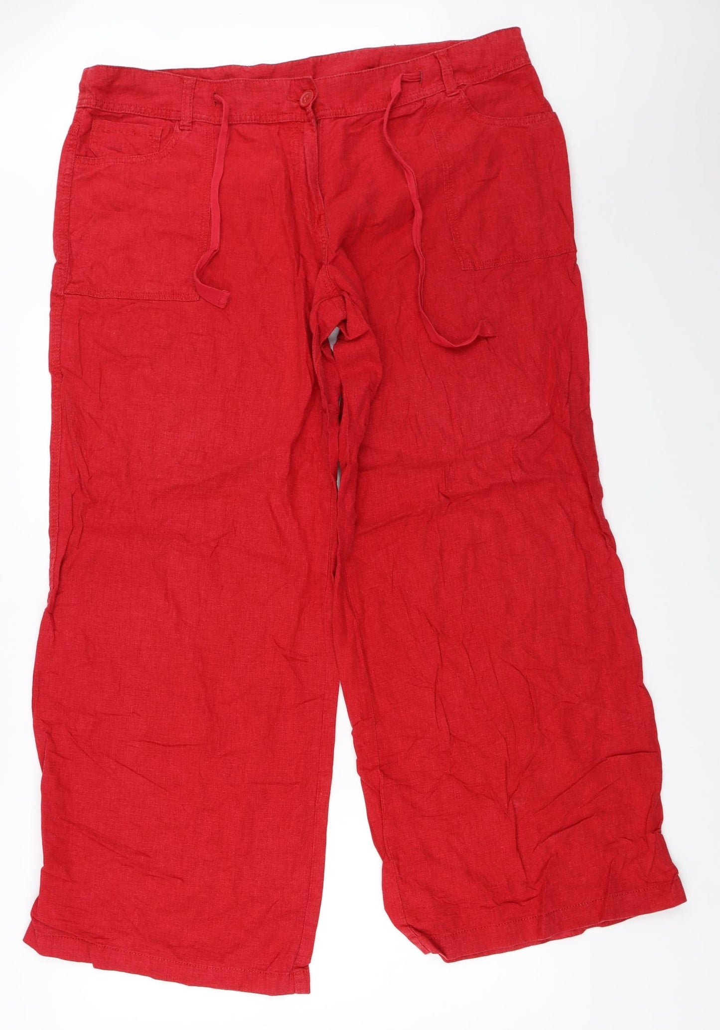 NEXT Womens Red   Trousers  Size 20 L32.5 in