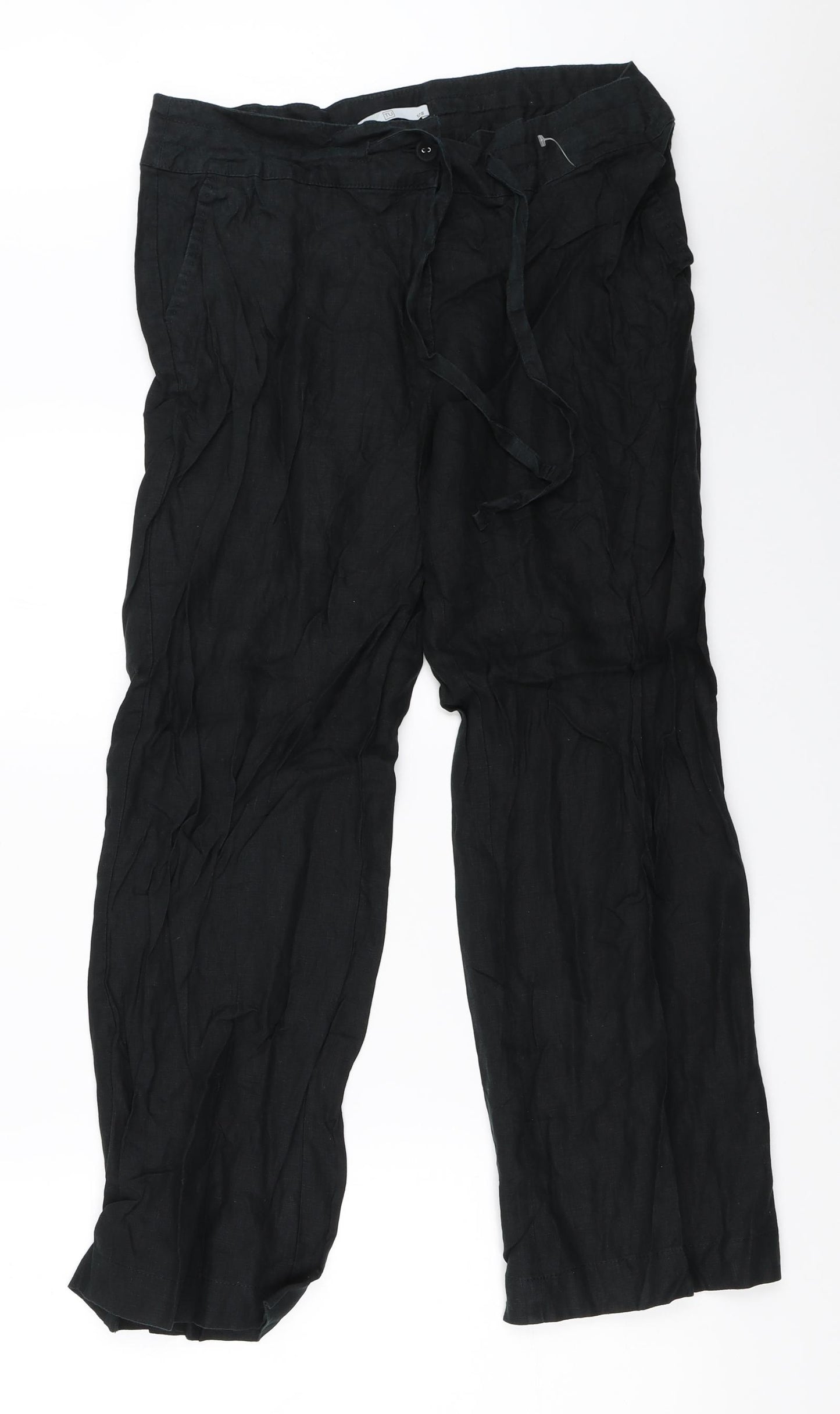 TU Womens Black   Trousers  Size 12 L27.5 in