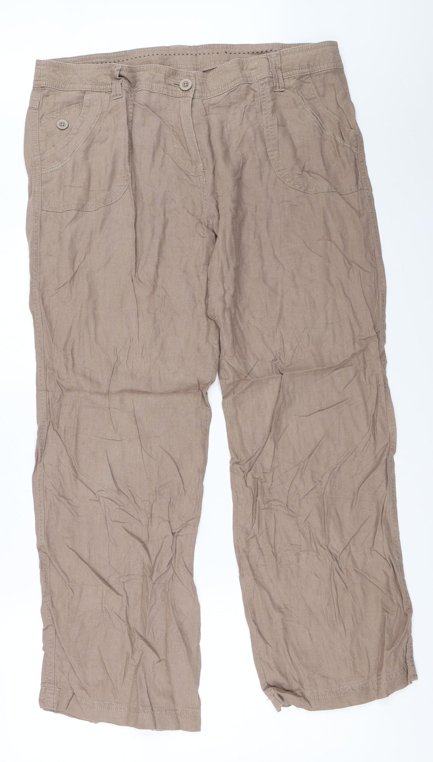 Marks and Spencer Womens Brown   Trousers  Size 16 L30 in