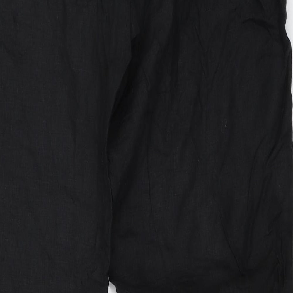 H&M Womens Black   Trousers  Size 42 L33 in