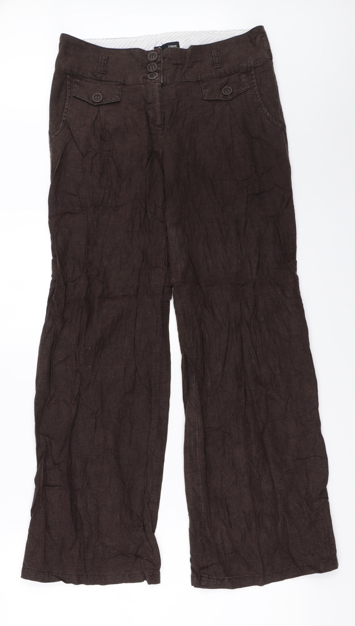 NEXT Womens Brown   Trousers  Size 8 L30 in
