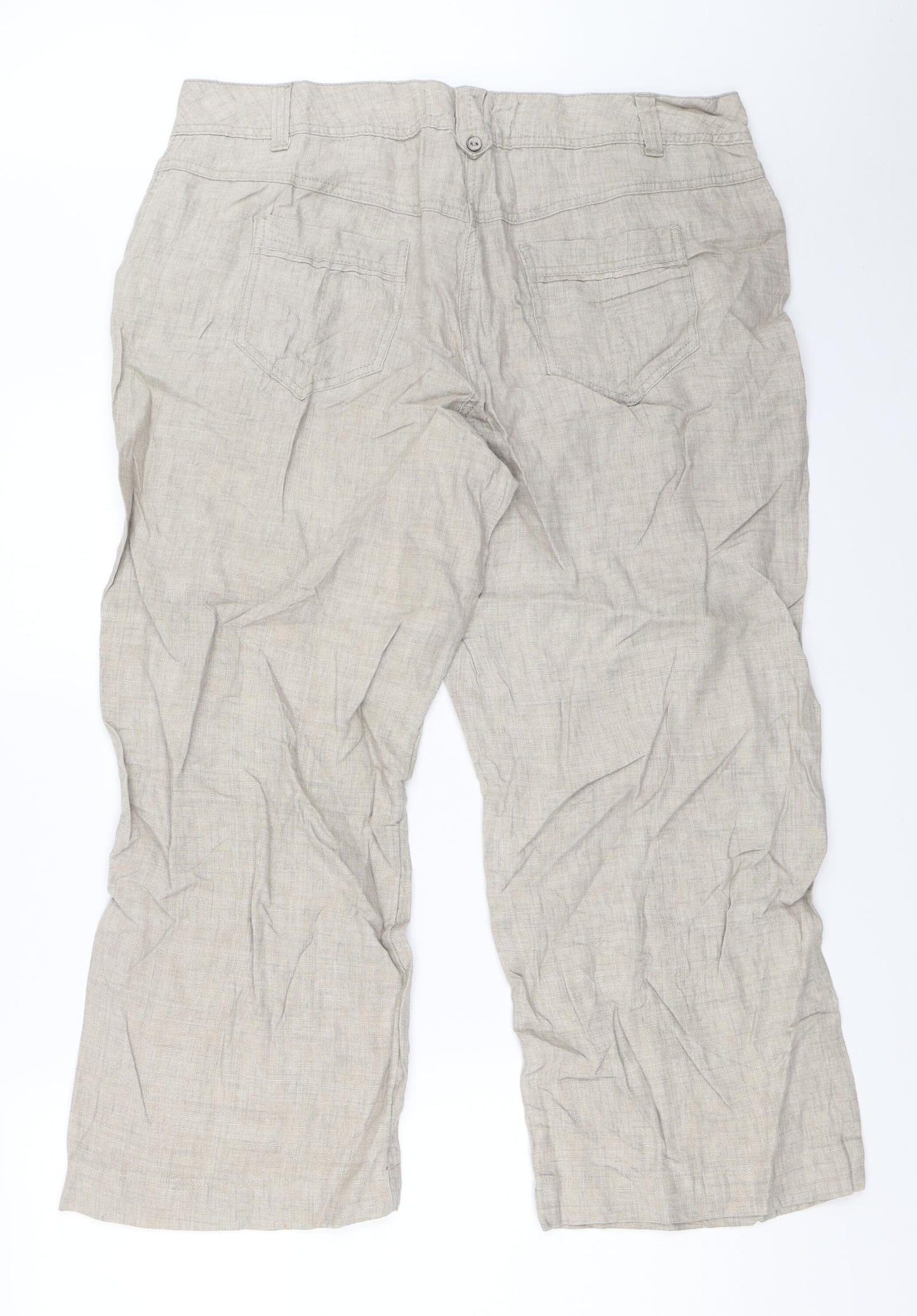 George Womens Beige   Trousers  Size 16 L26 in