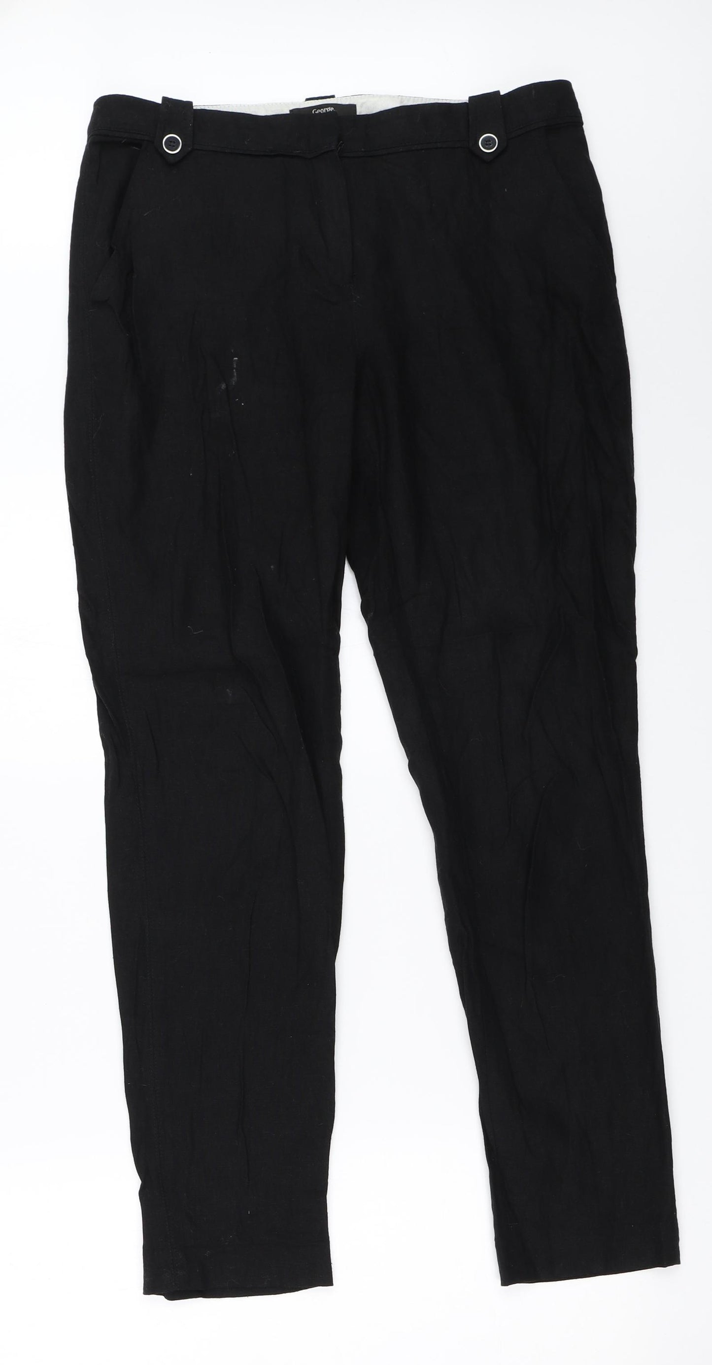 George Womens Black   Trousers  Size 10 L30 in